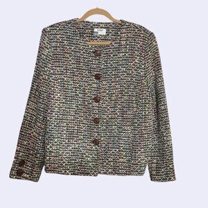 Vintage Koret elegand classic chenille blazer jacket Size 14